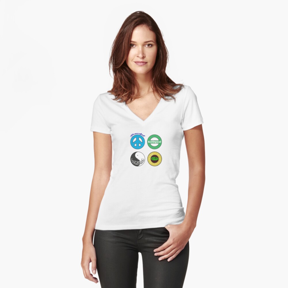 plant powered fitted v-neck t-shirt
