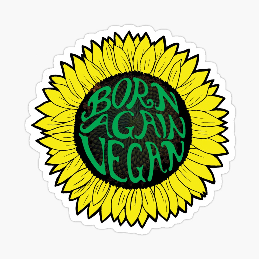 Born Again Vegan Sticker