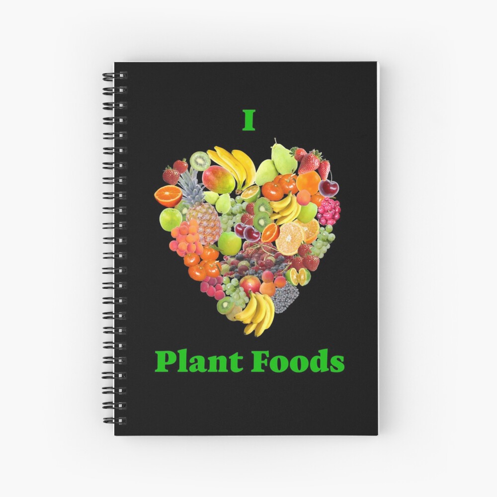 I Heart Plant Foods Spiral Notebook