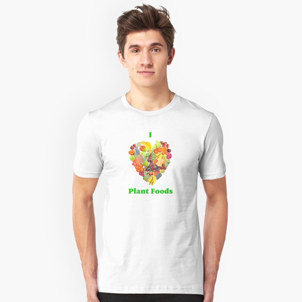I Heart Plant Foods Slim Fit T-Shirt