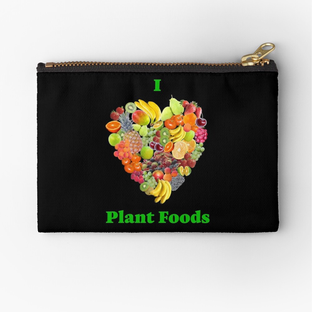 I Heart Plant Foods Zipper Pouch