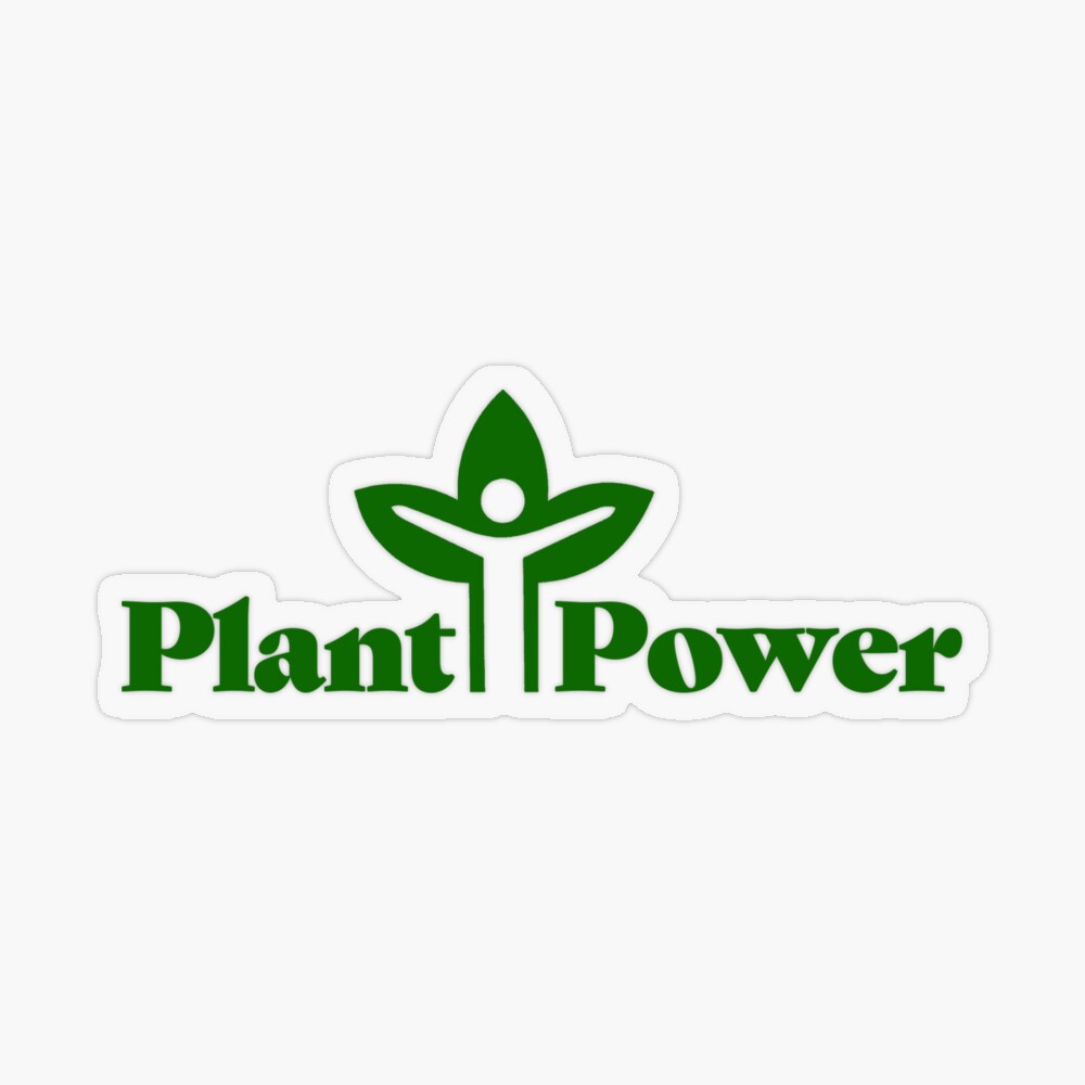 Plant Power Transparent Sticker