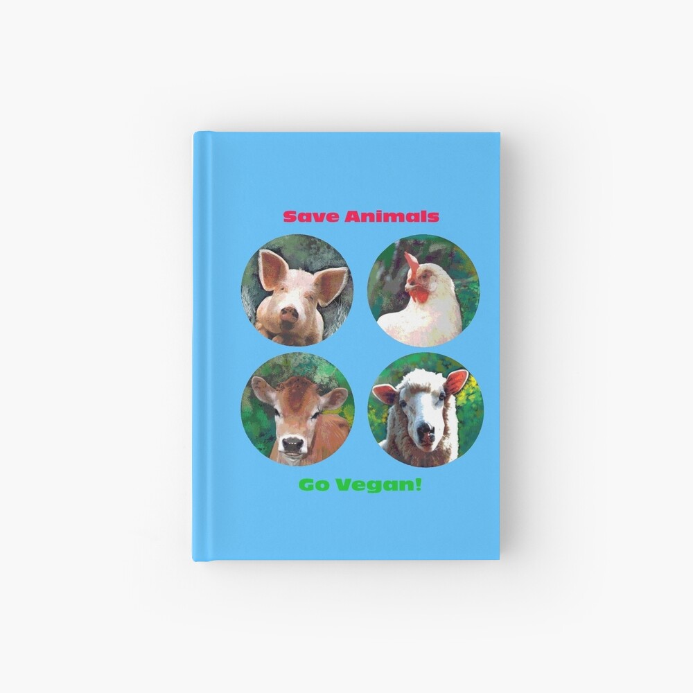 Save Animals – Go Vegan! Hardcover Journal