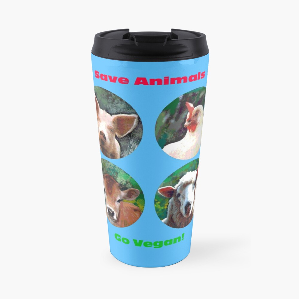 Save Animals – Go Vegan! Travel Mug