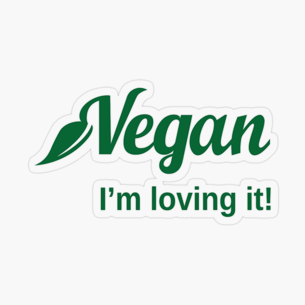 Vegan I'm Loving It Transparent Sticker
