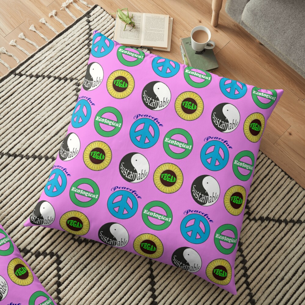 Peaceful - Ecological - Sustainable - Vegan Floor Pillow