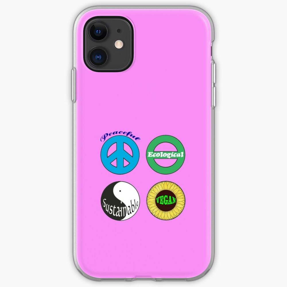 Peaceful - Ecological - Sustainable - Vegan iPhone Soft Case