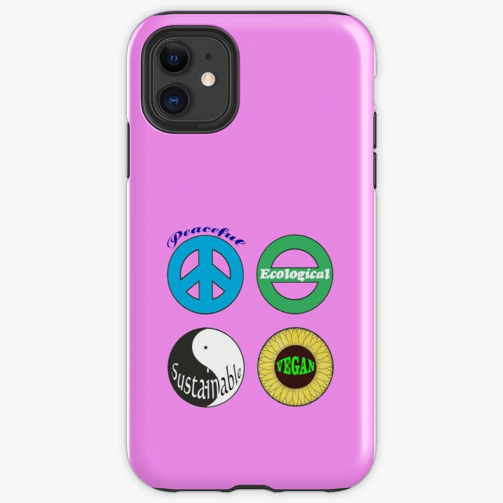 Peaceful - Ecological - Sustainable - Vegan iPhone Tough Case 