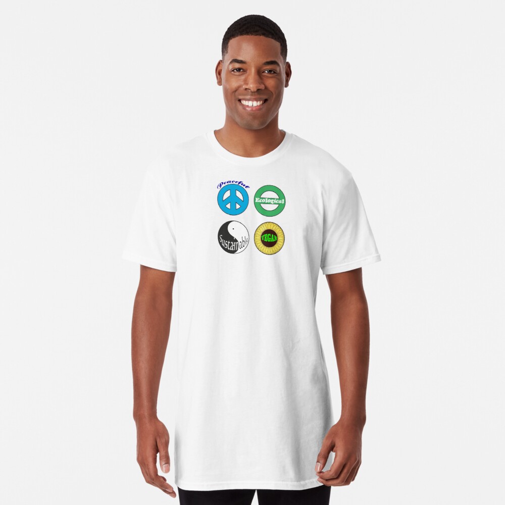Peaceful - Ecological - Sustainable - Vegan Long T-Shirt