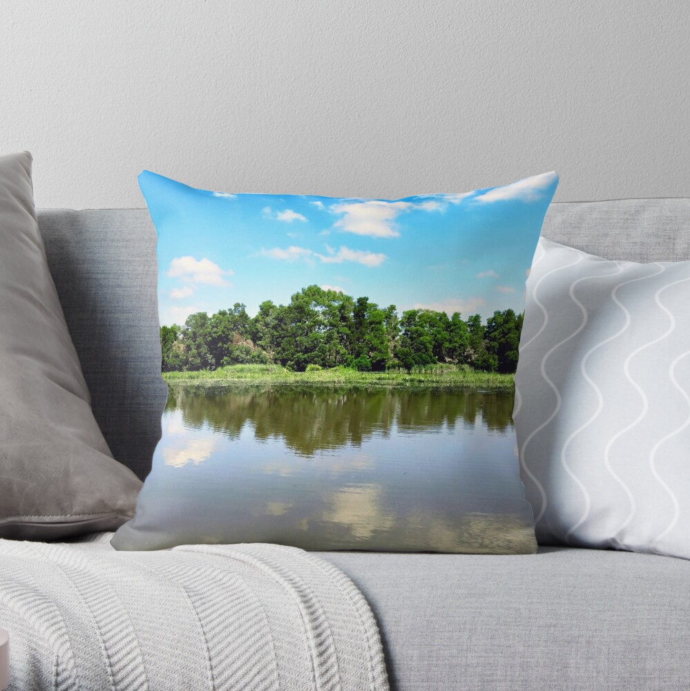 Blue Sky Reflections Throw Pillow