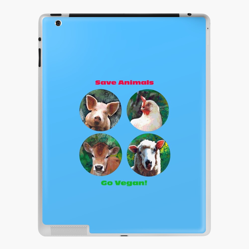 Save Animals – Go Vegan! iPad Skin