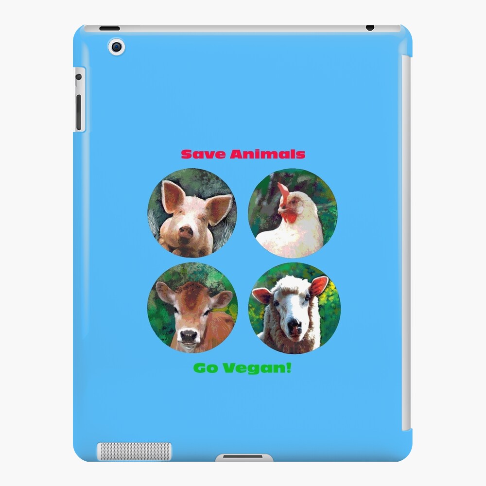 Save Animals – Go Vegan! iPad Snap Case
