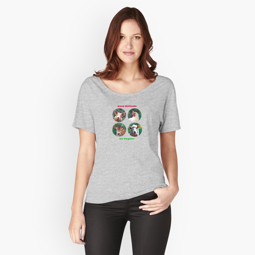 Save Animals – Go Vegan! Relaxed Fit T-Shirt