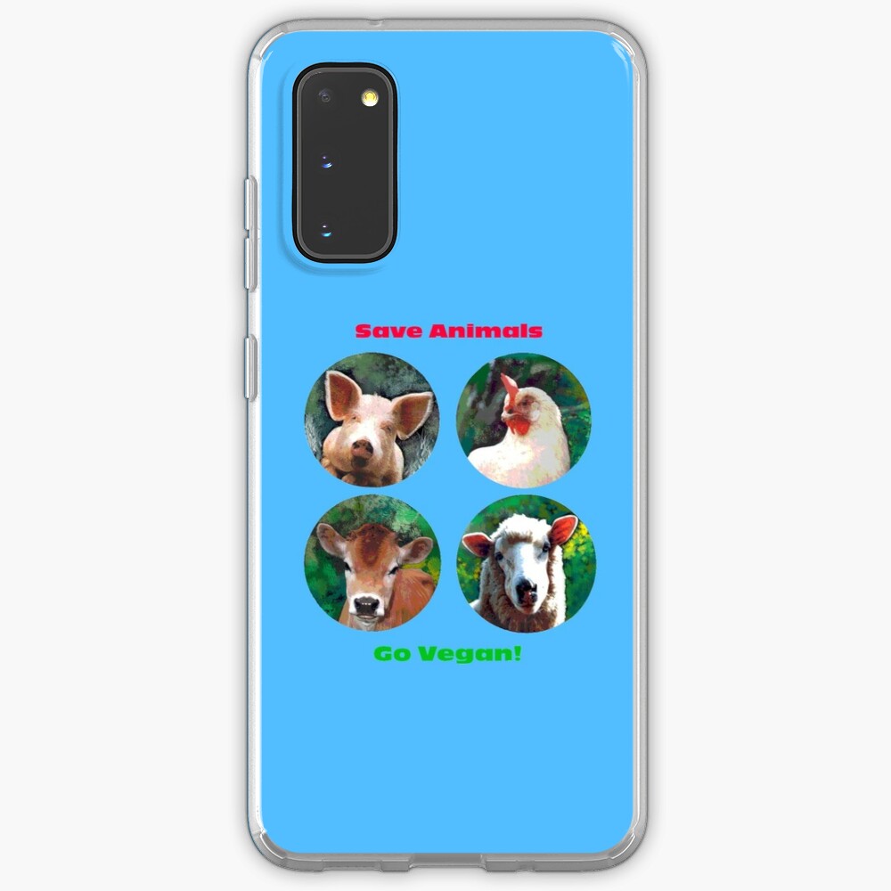 Save Animals – Go Vegan! Soft Case for Samsung Galaxy