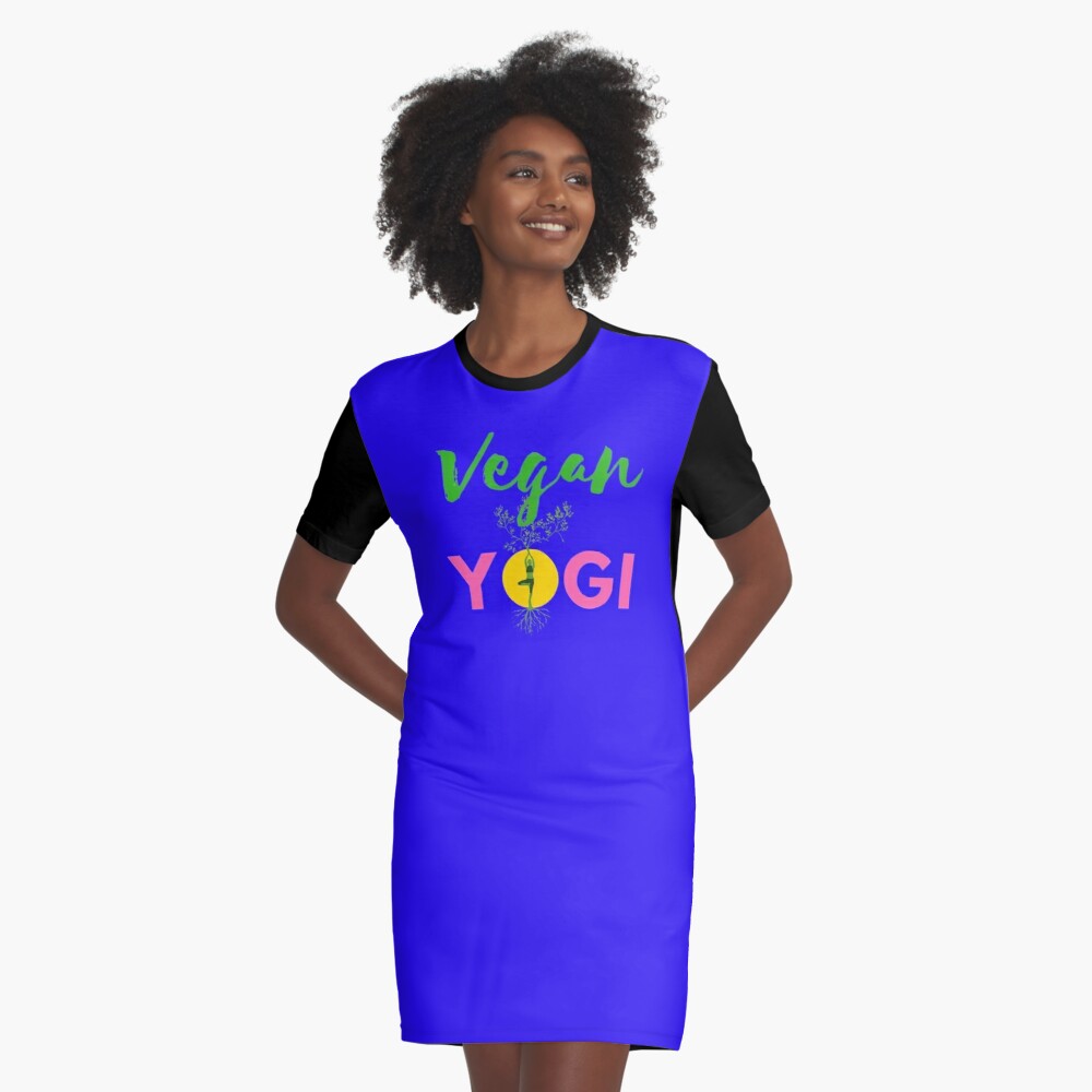 Vegan Yogi Graphic T-Shirt Dress